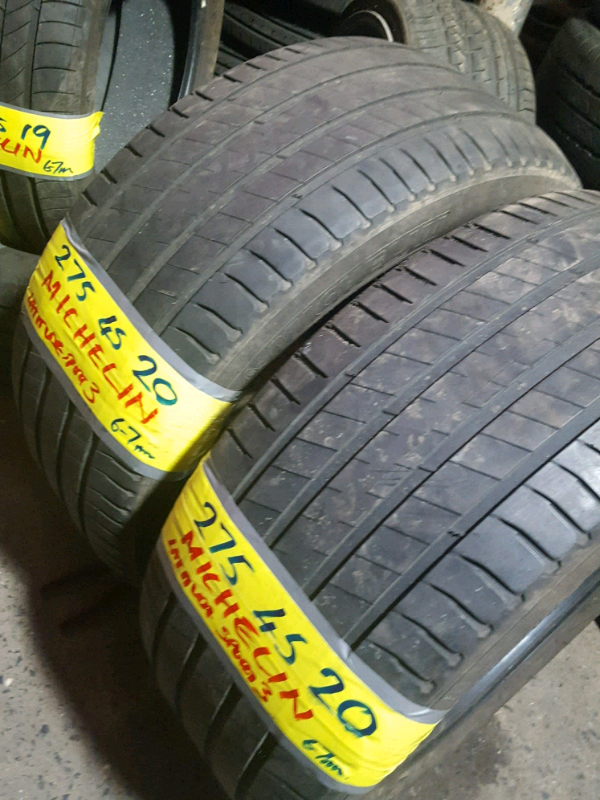 MATCHING PAIR 275 45 20 MICHELIN TYRES £140 PAIR FITD N BAL 7dys
