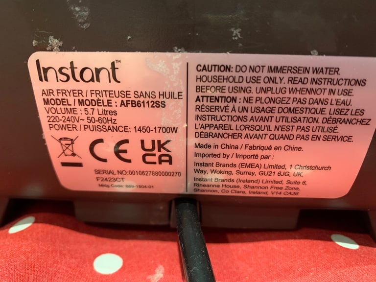 Instant vortex plus air fryer 