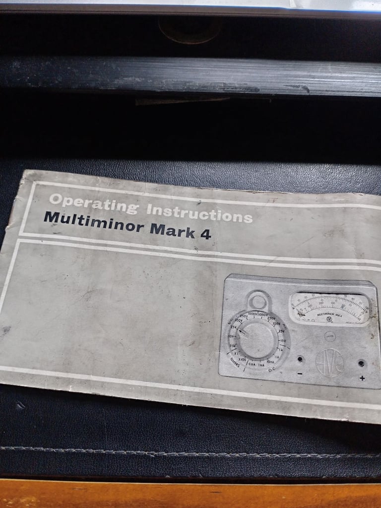 Vintage Multiminor Mk 5 Multimeter in Original Case - Bakelite - with just the black lead