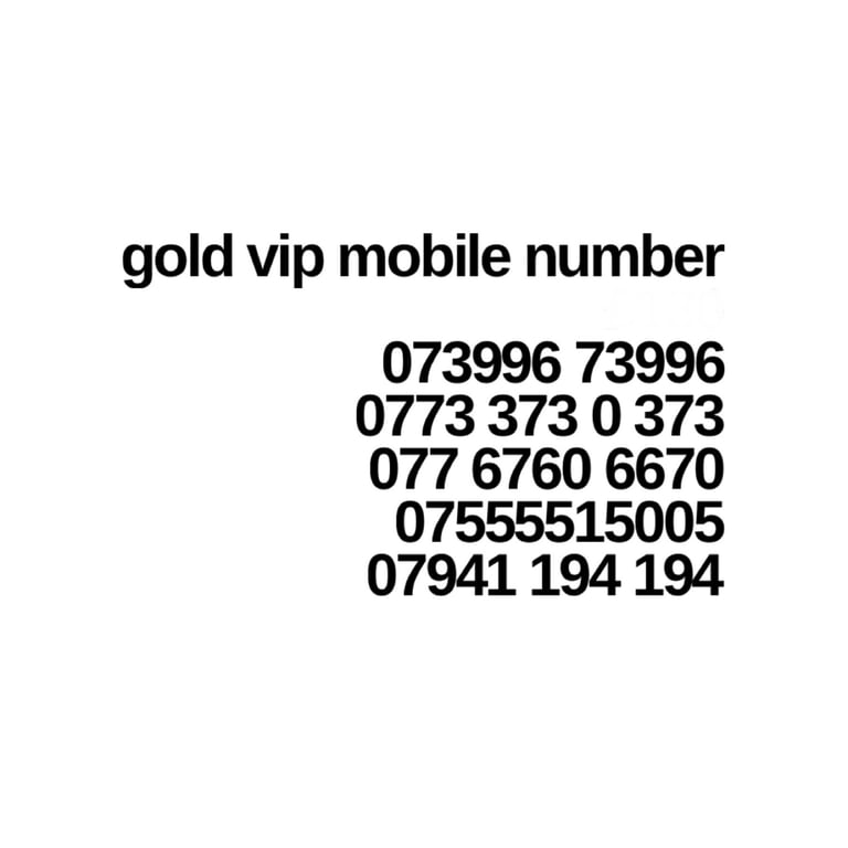 image for GOLD VIP MOBILE PHONE NUMBER EASY MEMORABLE UNIQUE SIM CARD