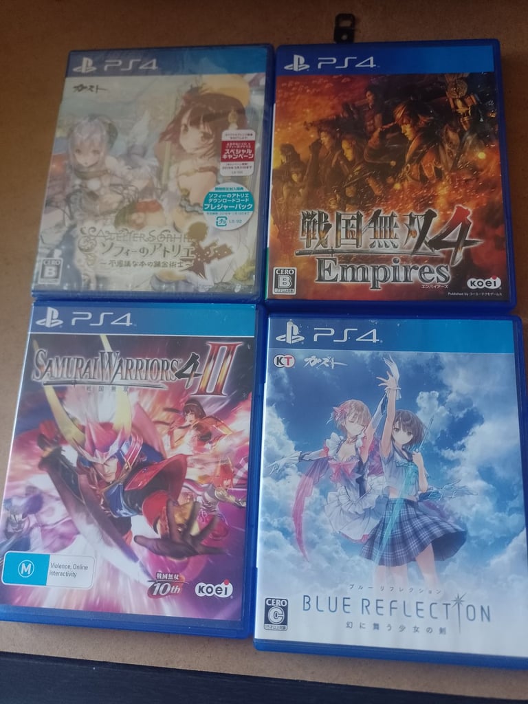 New and sealed/new Japanese games PS4 games prices in description 