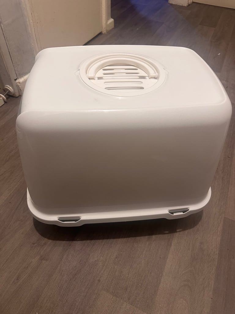 Savic leo hooded cat litter tray grey (petsathome)