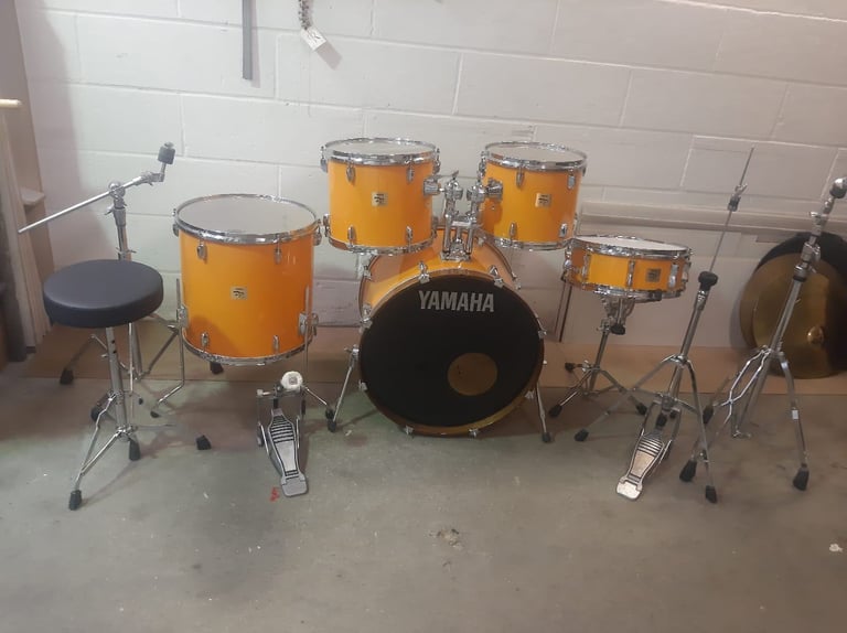 image for Yamaha DP Sun Yellow 5 Piece Drum Kit 12 13 16 22in + 14 Snare ~ All Hardware Included £375 ono