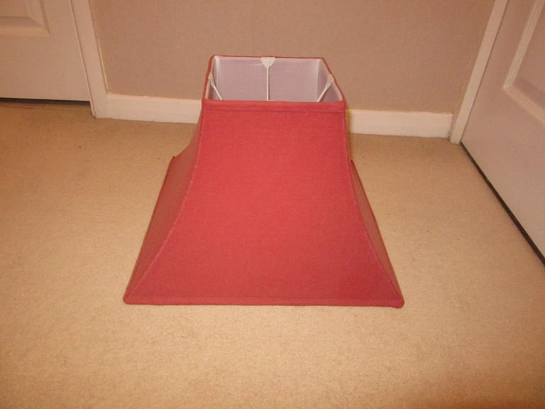Lampshade-Four sided, red
