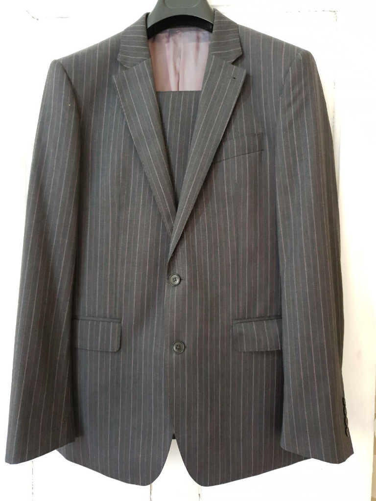 image for mens Next striped suit chest 42 waist 35inch leg 31.5inch