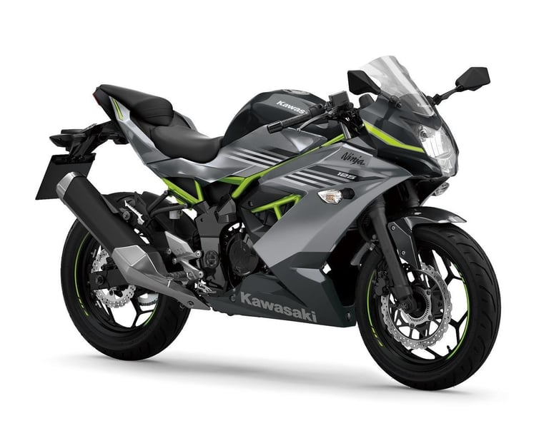 New 2026 Kawasaki Motorcycle Ninja 125 Green Grey Due November