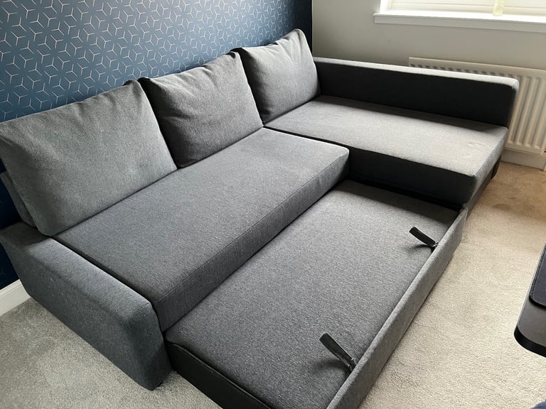 IKEA - FRIHETEN Corner sofa-bed with storage, Skiftebo dark grey - IMMACULATE- RRP £599