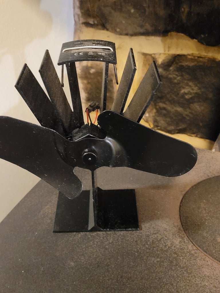 Log burner fans