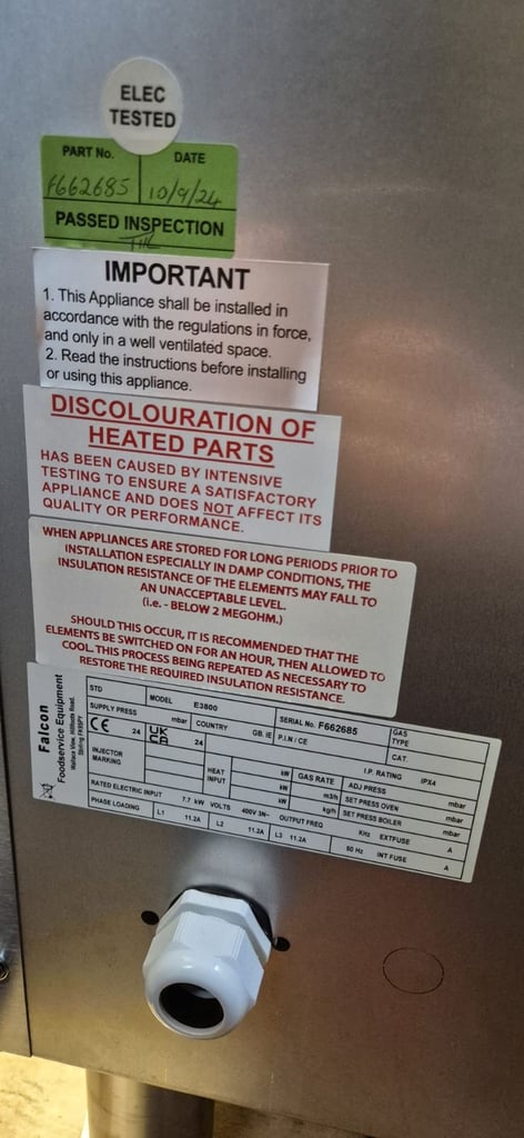 Falcon Dominator Plus E3800 DX Bratt Pan  Commercial Electric Brat Pan 60 ltr