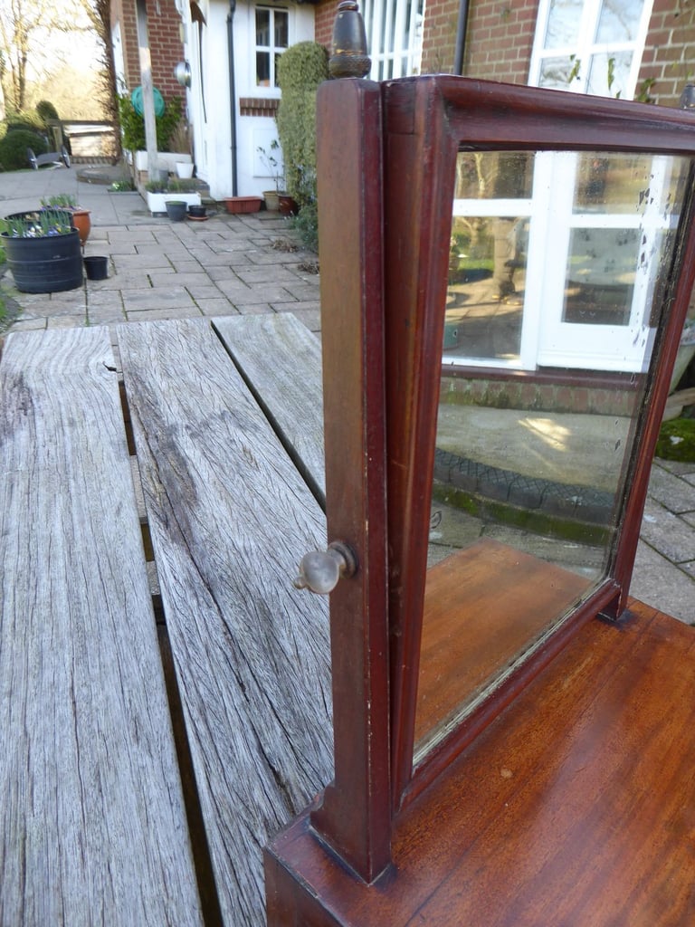 Antique Dressing Table Mirror with Drawer