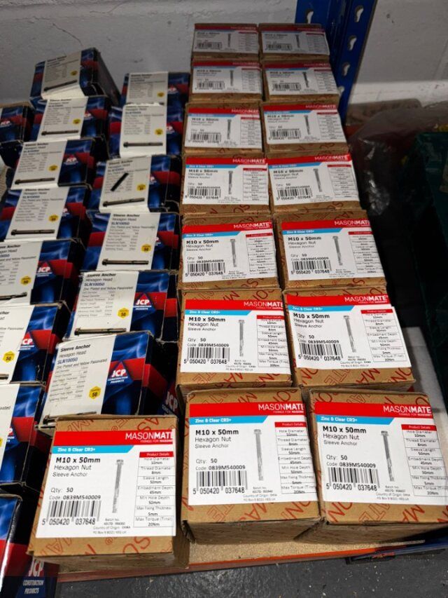 image for Masonmate Hex Nut Sleeve Anchor (M10 x 50mm) BULK 15 Available 