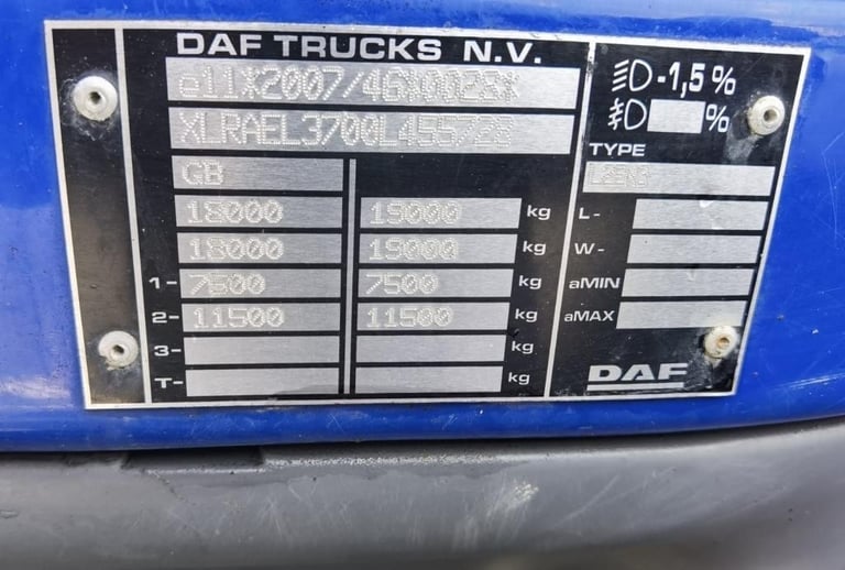 2016  DAF LF 250 EURO 6, 18 TON GROSS 4X2 with 19 1/2 Ft Dropside Body