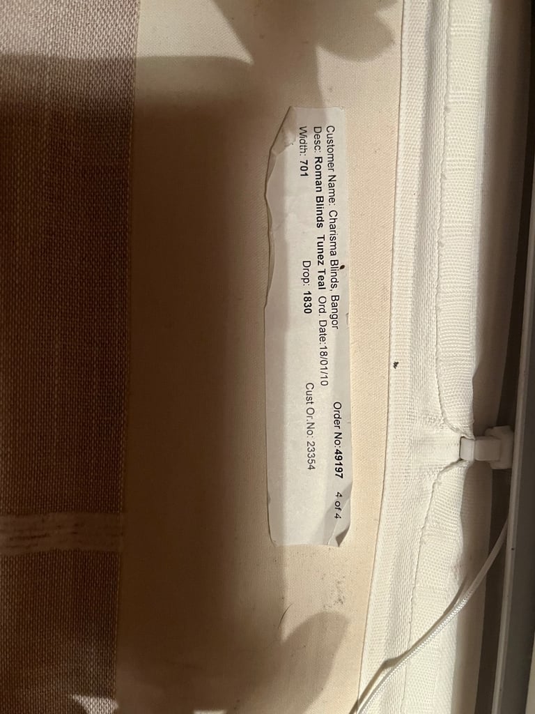 Roman blinds two sizes in blinds 