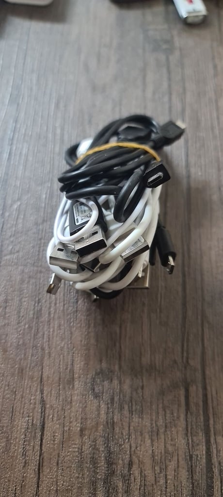 Variety of cables, wires, plugs and adapters