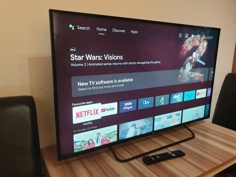 image for Smart 43inch JVC Android TV with Google voice control remote 