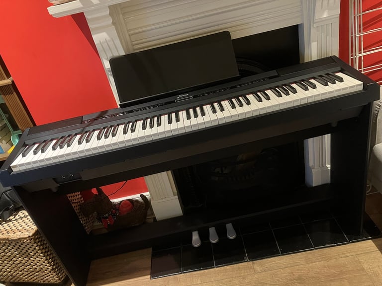 image for Donner DEP-20S Digital Piano Weighted 88 Keys, Piano Stand triple pedal