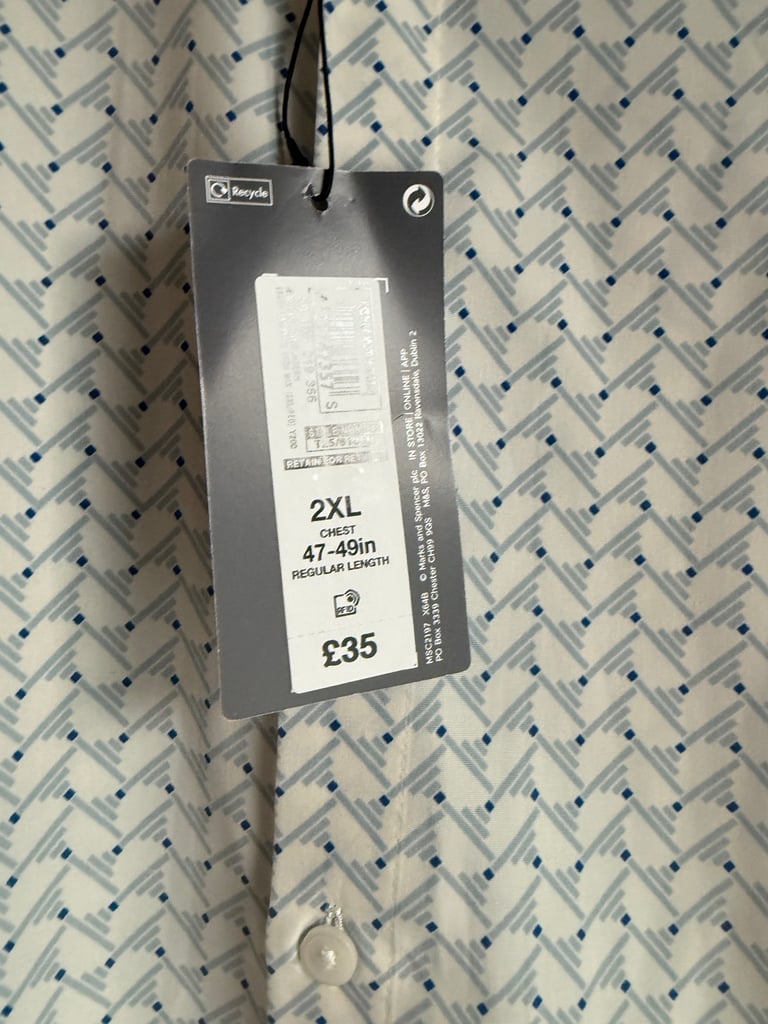 Men's 2XL M&S shirts