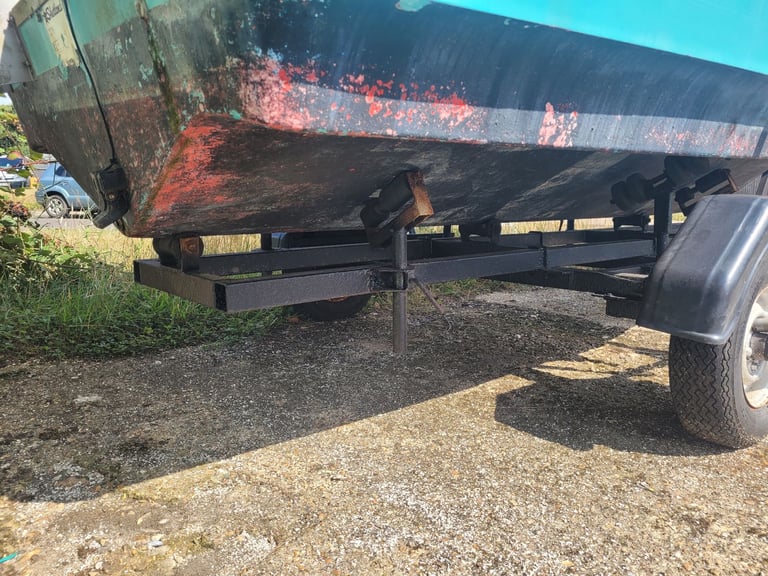 Shetland 460 cabin boat and road trailer.