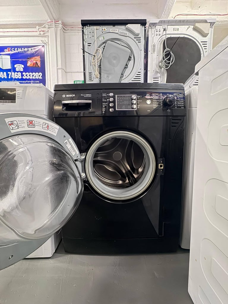 Bosch 7kg 1200rpm Washing Machine – White / Black Edition - Free Same Day Delivery