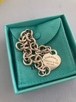 Tiffany & Co. Sterling silver heart charm bracelet