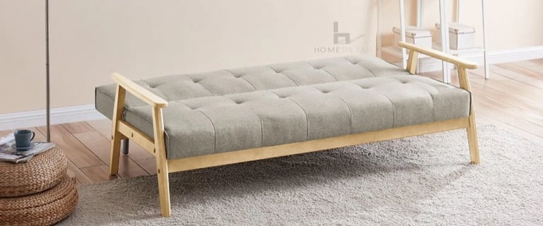 3 seater cream fabric sofa bed brand new 