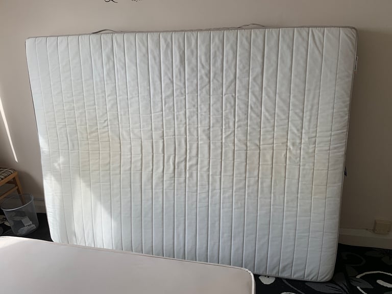 King-Size Bed + Headboard + IKEA Mattress + Chest of drawer