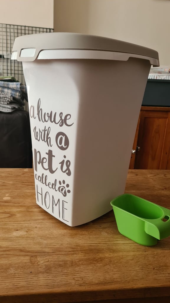 Pets at Home Pet Food Paw Print Storage 20 Litre Large Bin
