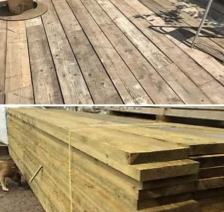 Timber reclaimed scaffolding boards 