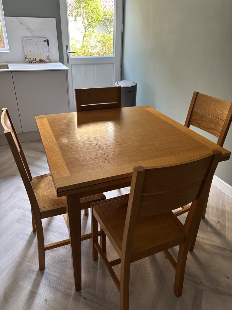 John Lewis Oak Dining Table & 6 Chairs