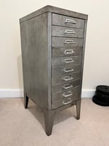 ndustrial Vintage Metal Filing Cabinet