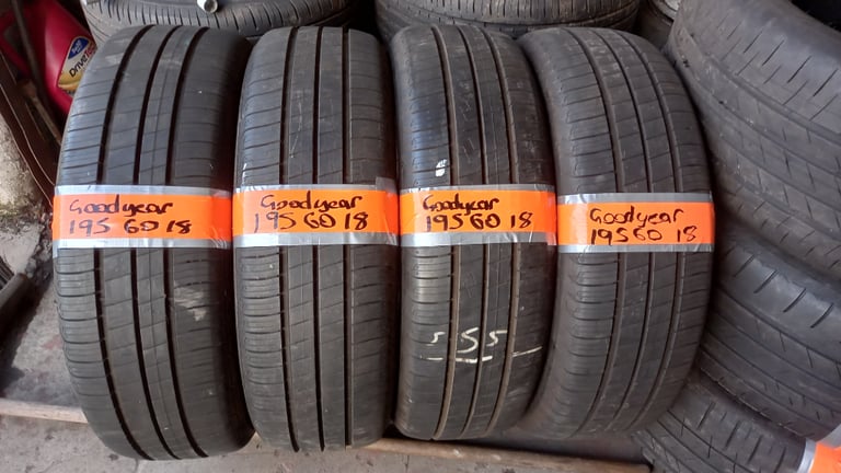 195 60 18 GoodYear matching set only £160 fitted and balanced open 7 days a week 
