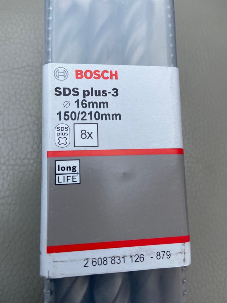 Box 8 sds plus -3 16mm 510/210mm drill bits 