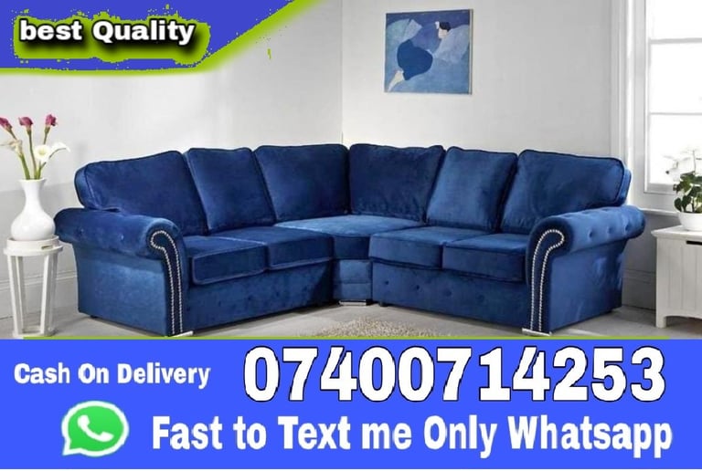 Ashwin Sofas - High Quality Plush Velvet Corner & 3+2 Seater Sofa -- Fast reply me whats app