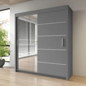 Brand New Modern Design Chicago Milan 2 to 3 Doors Sliding Wardrobe with Full Mirrors