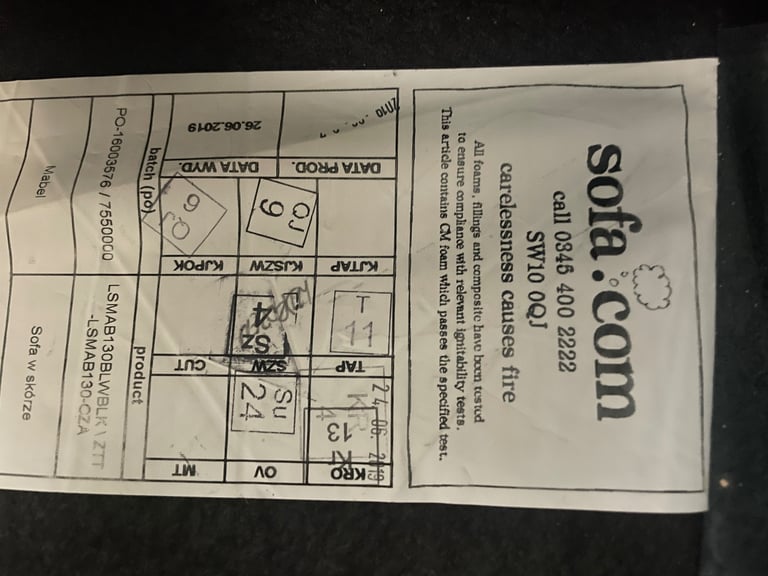 Leather 3 seater sofa