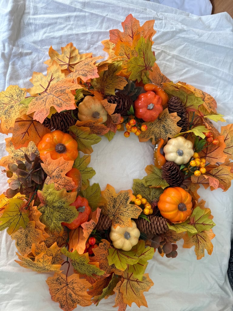 image for Halloween autumn door wreath 