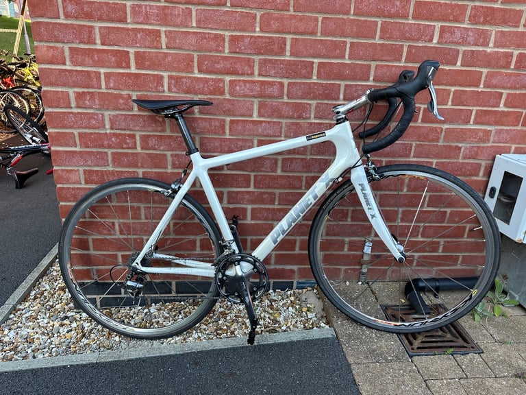 image for Planet X carbon road bike, white, medium.
