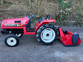 MITSUBISHI MT18 2WD Compact Tractor & New Flail Mower *** NICE *** ONLY 1023 HOURS