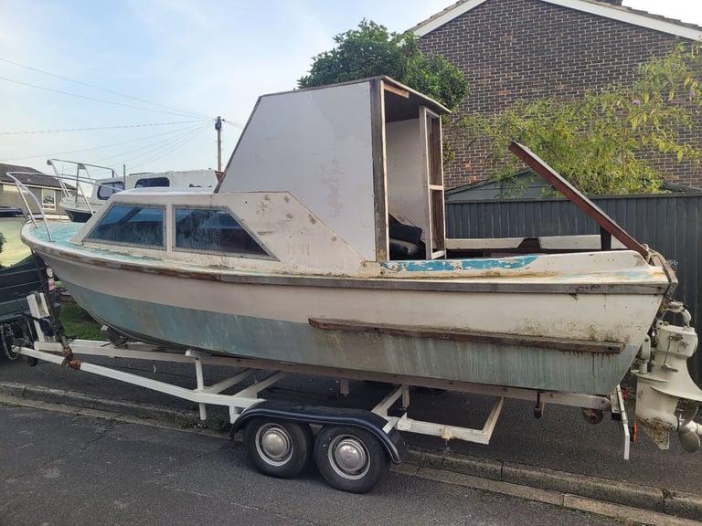 FREE 19ft cabin boat project- boat only.