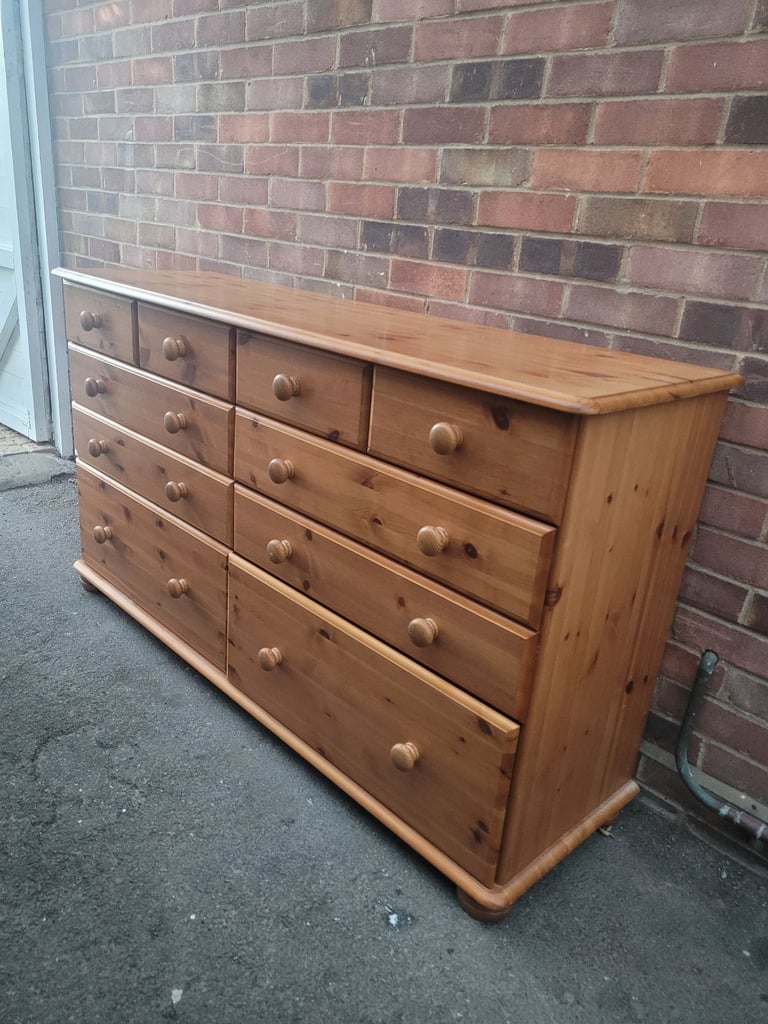 image for Pine  double chest of drawers 
