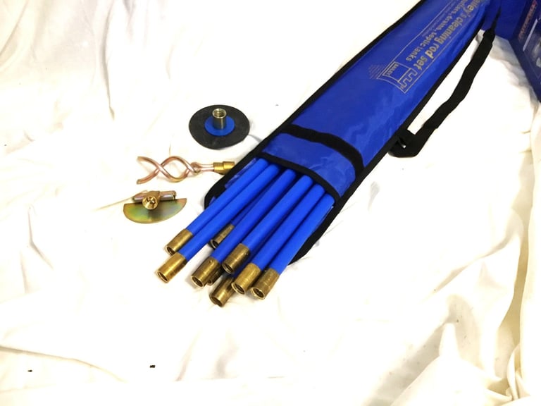 NEW Set 10 Bailey Drain Rods with Plunger Worm Screw & Scraper