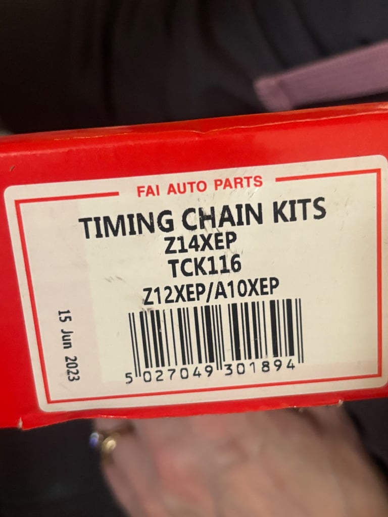 Timing chain kit for Vauxhall corsa 