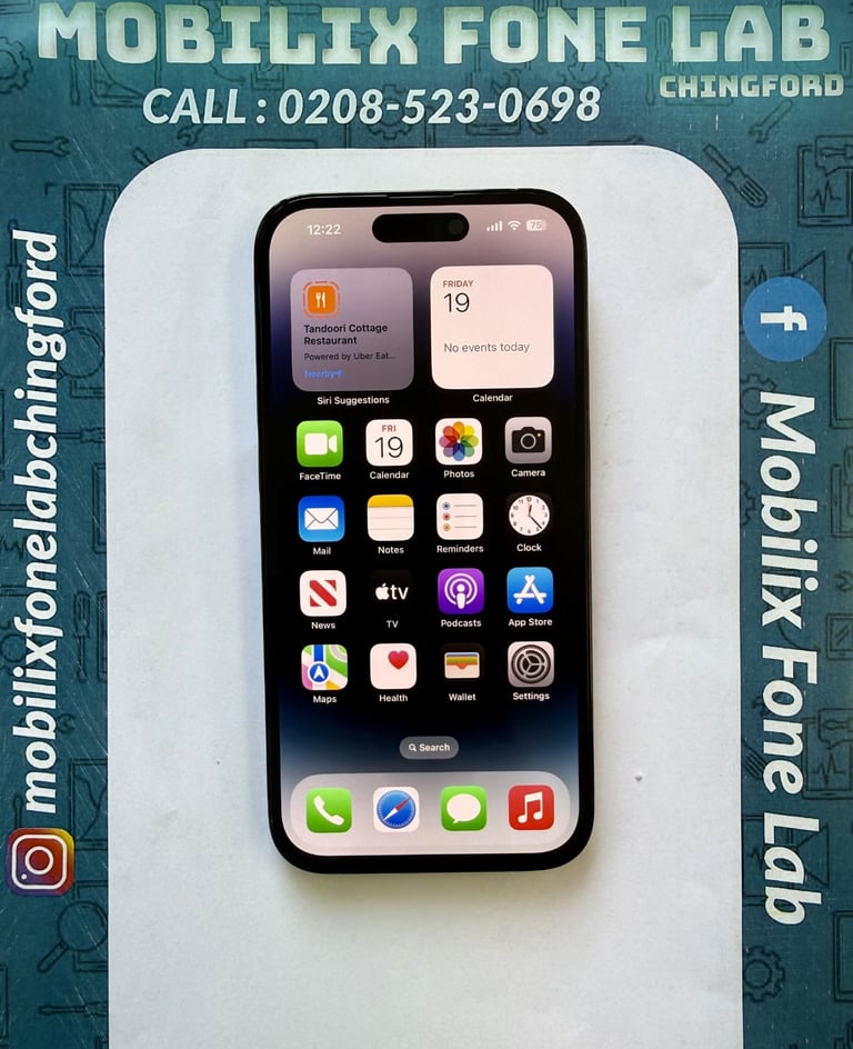 image for Special Offer Apple iPhone 14 Pro 128GB Black Unlocked Face ID Working Latest iOS 18.7