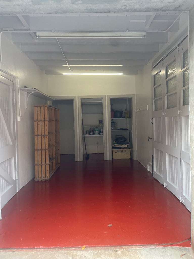 Secure triple garage with power and water West End Edinburgh