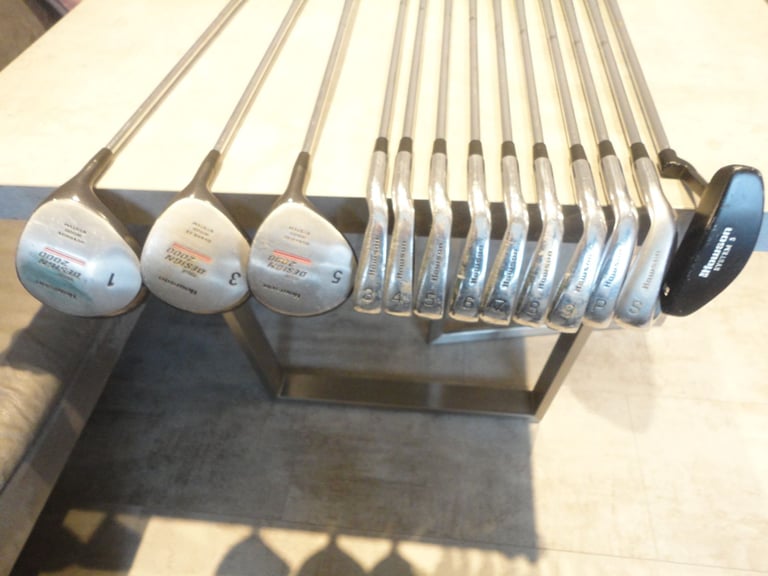 Various golf clubs, various prices, sets, irons, taylormade, macgregor, howson etc