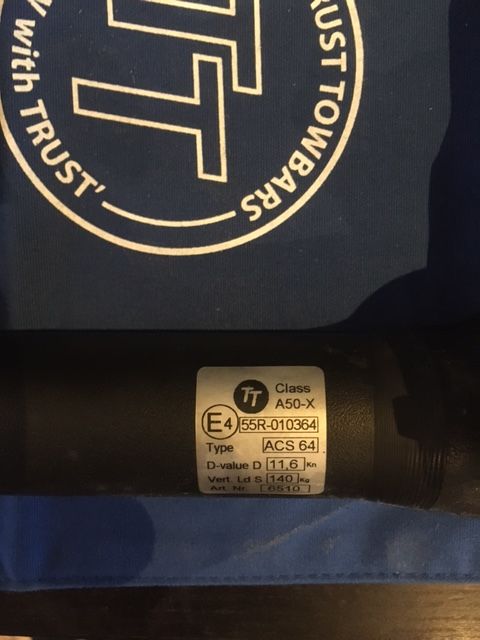 Tow Trust detachable swan neck tow bar