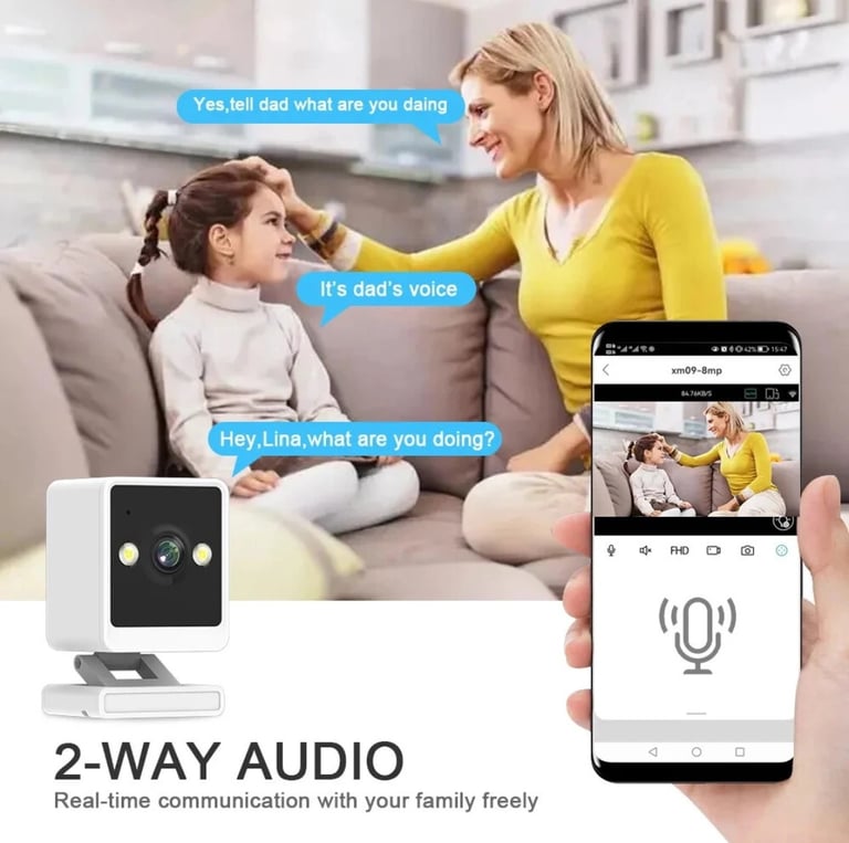 2025 Wifi Smart Camera 2MP 1080P HD IP Night Vision Home Security 2way Audio NEW