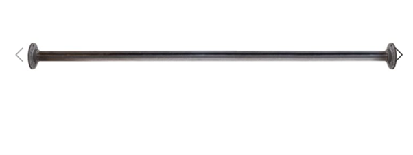 image for 2 Wall to Wall Clothes Rail | Industrial Raw Steel Pipe Style | Wall Mount