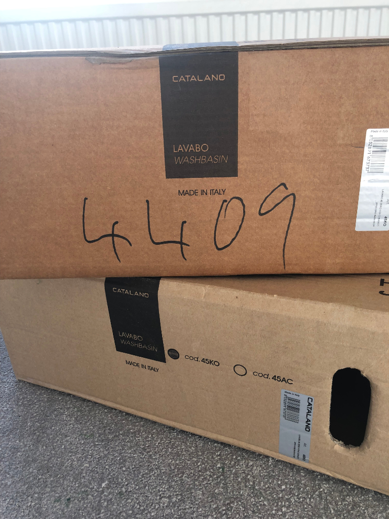 New TWO Catalano KONO 45 Italian ceramic countertop sinks