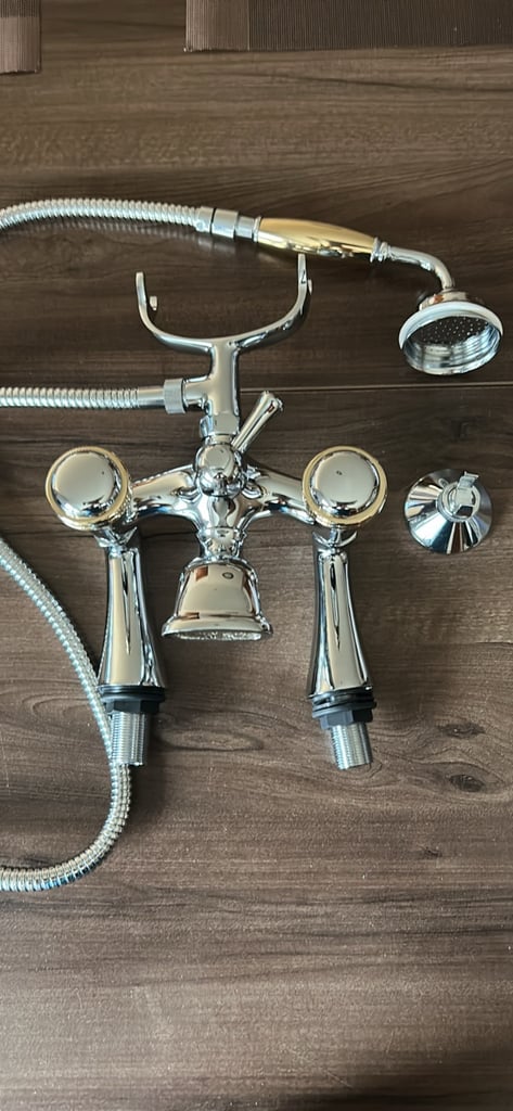 image for New Heritage Collection Belmonte Portique Bi metal bath mixer taps